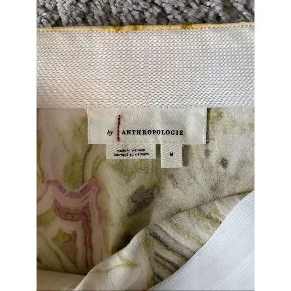 Anthropologie Marble Asymmetrical Hem Flounced Ruffle Midi Skirt Size Medium - Picture 5 of 8